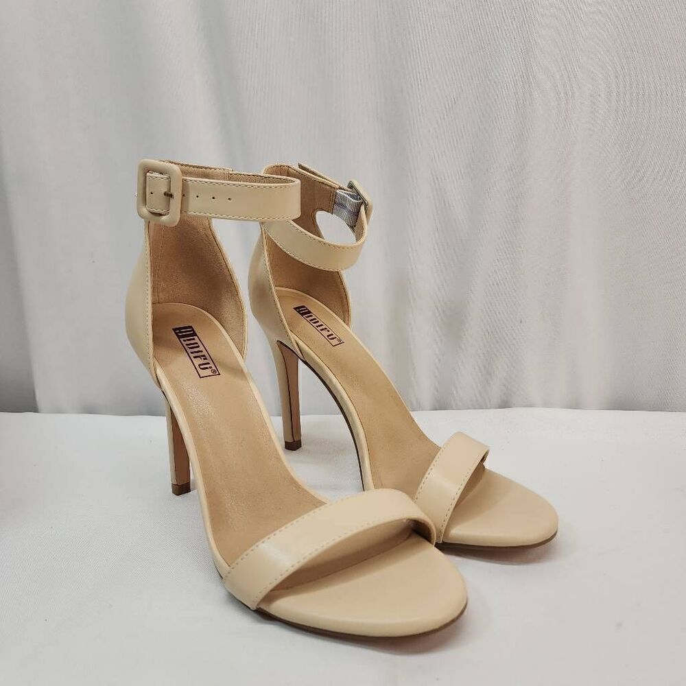 IDIFU Women's Size 9 High Heels Dressy Stiletto Heels Open Toe Heels Ankle Strap